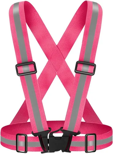 Miniatura 15 de High Visibility Reflective Vest Safety Vest Running Reflective Gear Adjustable Reflective Vest for Walking,Jogging,Hiking,Night Cycling
