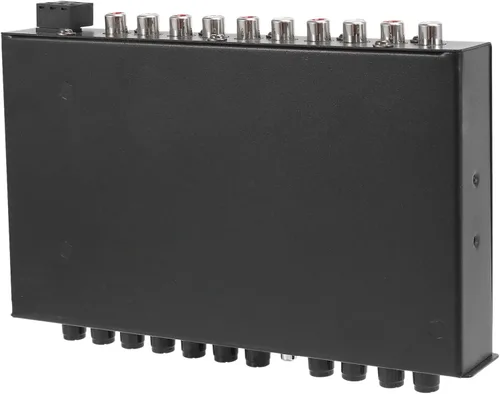 Miniatura 5 de Ecualizador de audio de coche de 7 bandas, amplificador de coche ajustable de 7 bandas ecualizador gráfico con interruptor de selección de entrada