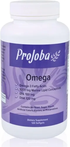 Youngevity Projoba Omega™ - 1000 mg Omega-3 - Alta Potencia - 180 EPA y 120 DHA para promover la salud cerebral y cardíaca -120 cápsulas blandas