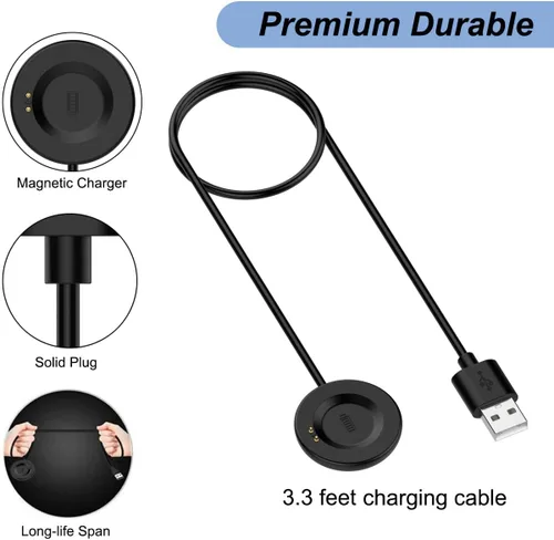 Miniatura 3 de Cargador para iTECH Fusion 2/3, cable de carga USB de repuesto para iTech Fusion 2/3 Smart Watch (3.3 pies/3.3 ft)