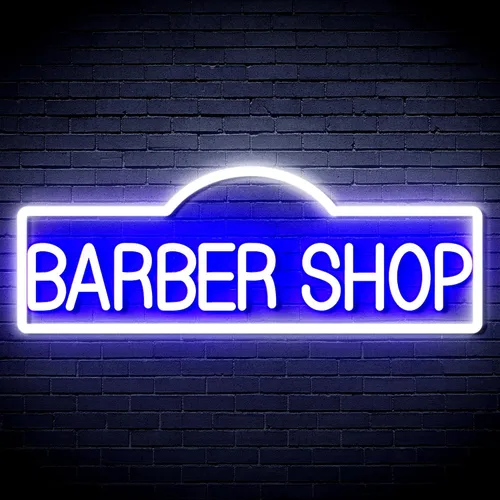 Miniatura 17 de ADVPRO Señal de neón LED de silicona flexible de Barber Shop - rojo y azul - st16s42-fnu0358-rb