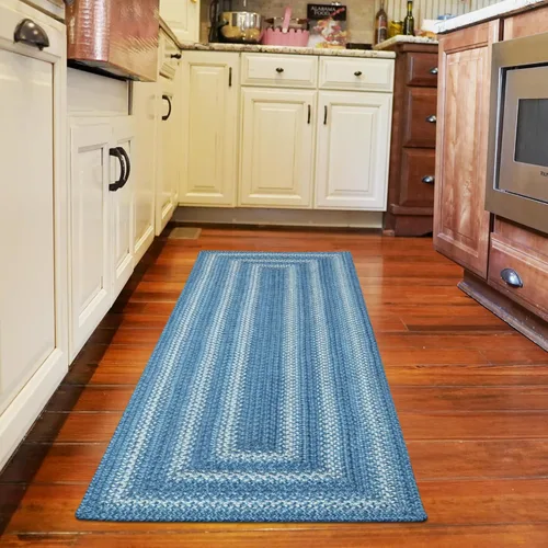 Miniatura 177 de Homespice Alfombras de Área Ovaladas Trenzadas de Yute Denim Azul de 8x10 pies para Sala de Estar, Dormitorio y Comedor. Apto para Mascotas. Estilos