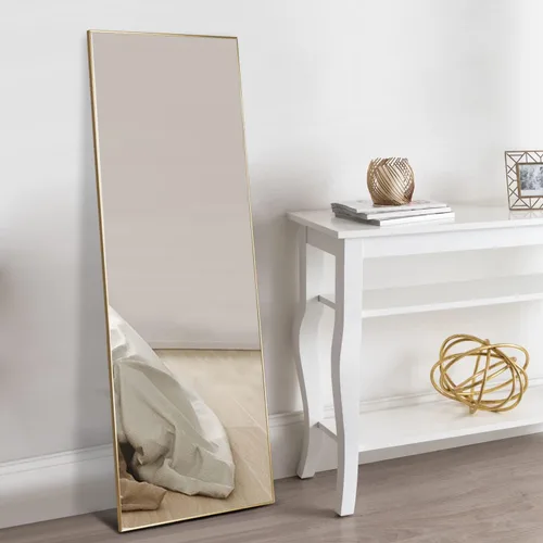 Natsukage - Espejo de cuerpo completo para colgar en la pared o apoyarse contra la pared, espejo de tocador con marco de aleación de aluminio (44 x