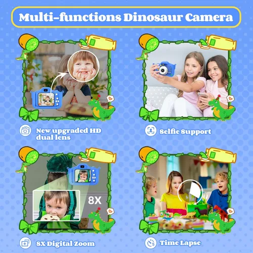 Miniatura 3 de Cámara para niños de 3 a 8 años para niñas y niños, cámara de 48MP con doble lente 1080P para niños pequeños, videocámara digital para niños