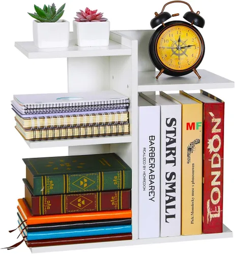 Miniatura 6 de PAG Organizador de Escritorio Estante de Escritorio Estantería Ajustable de Encimera Estantes de Mesa Pequeños Organizador de Libros Organización