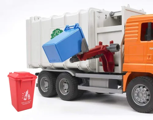 Miniatura 8 de Juego de basura automotriz de 3 colores ABS plástico pequeño cubo de basura camión de basura juguete