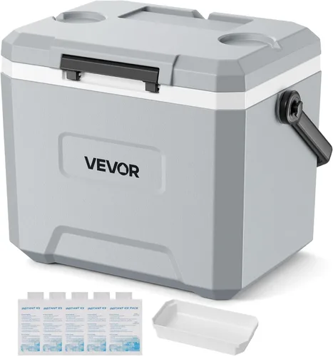 Miniatura 10 de VEVOR Enfriador portátil, ligero, material rígido, aislado, portátil, adecuado para pícnics familiares y viajes largos