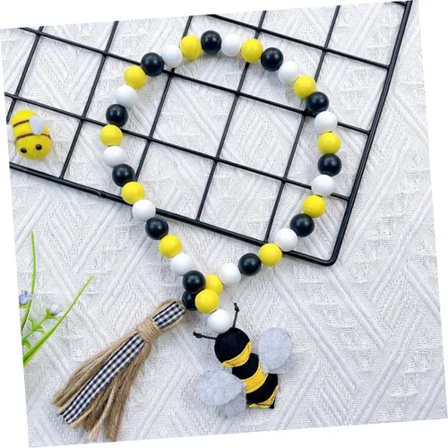 Miniatura 8 de Guirnalda de cuentas de colmena con temática de miel, cuentas de colmena, decoración del hogar, festival de abejas, decoración colgante, borla