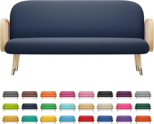 Miniatura 25 de MoNiBloom Funda para futón de tamaño Queen, elástica, sin brazos, funda para sofá sin brazos, protector de muebles, duradera y lavable, con Cereza