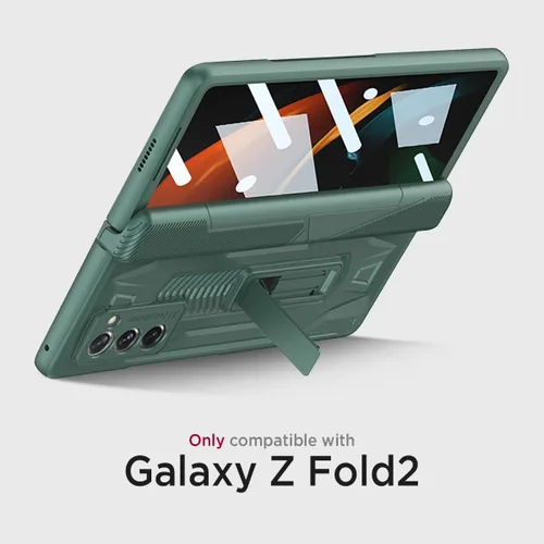 Miniatura 3 de Miimall Funda para Galaxy Z Fold 2 con protección de bisagra, protector de pantalla de alta transparencia, protector de bisagra magnético, soporte