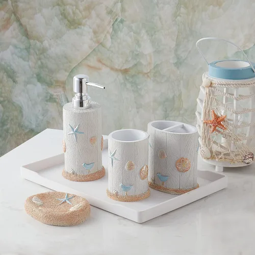 Miniatura 15 de Sweet Home Collection - Colección de accesorios de baño, diseños únicos decorativos y hermosos para decoración de baño, dispensador de loción/jabón