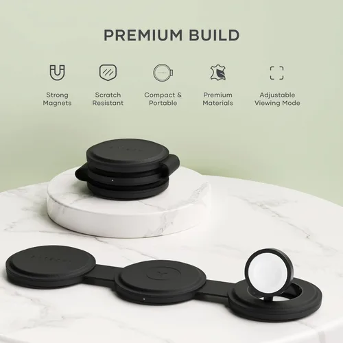 Miniatura 5 de Satechi OntheGo™ Cargador inalámbrico 3 en 1, cargador portátil Qi2 con carga rápida de 15 W para iPhone 17 a 12 Series, 5W para Apple Watch y 5W