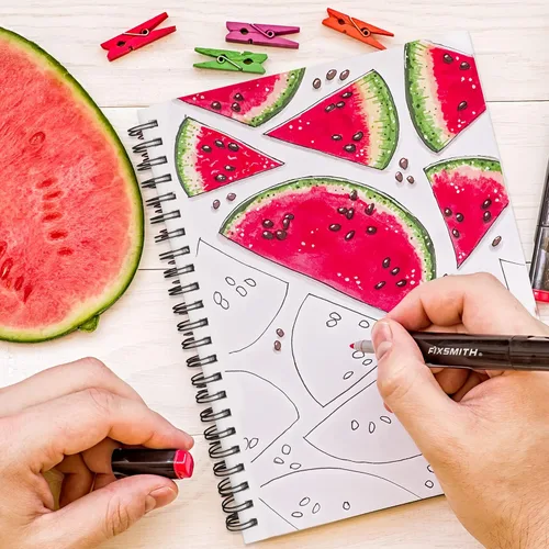 Miniatura 7 de FIXSMITH Cuaderno de bocetos de 9 x 12 pulgadas, 200 hojas (68 libras/3.53 oz/m²), paquete de 2 (100 hojas cada uno), papel de dibujo sin ácidos
