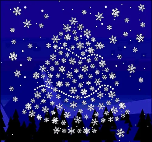 Miniatura 4 de Q-BABY 200 calcomanías estáticas de copos de nieve para decoración de ventanas de Navidad, 200