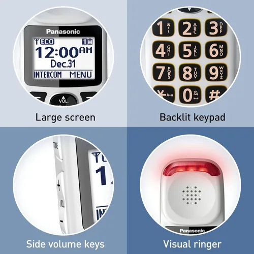 Miniatura 6 de Panasonic KX-TGM420W teléfono amplificado sin cables con máquina contestadora digital, 1 auricular, blanco, Blanco