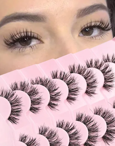 Miniatura 24 de Jiocolor Pestañas naturales pestañas postizas finas pestañas postizas cortas aspecto natural banda transparente pestañas postizas tira pestañas