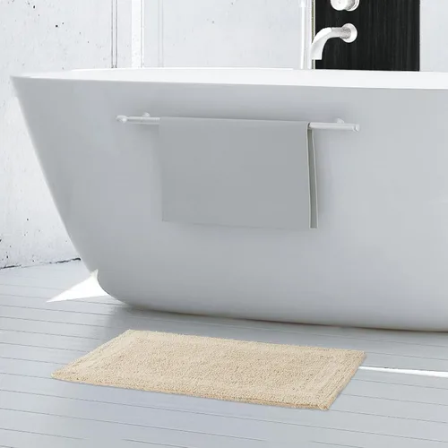 Miniatura 14 de French Connection Stonewash - Alfombra de baño de mezcla de algodón, 20 x 34 pulgadas, color marfil