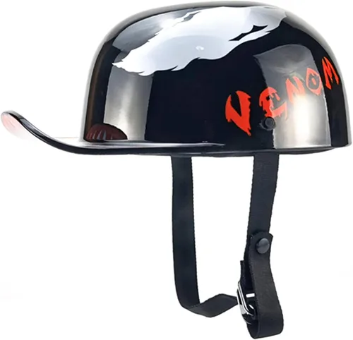 Gorra de béisbol retro, casco de apertura de moda, medio casco de motocicleta, adecuado para hombres y mujeres adultos, para ayudar a los cruceros a