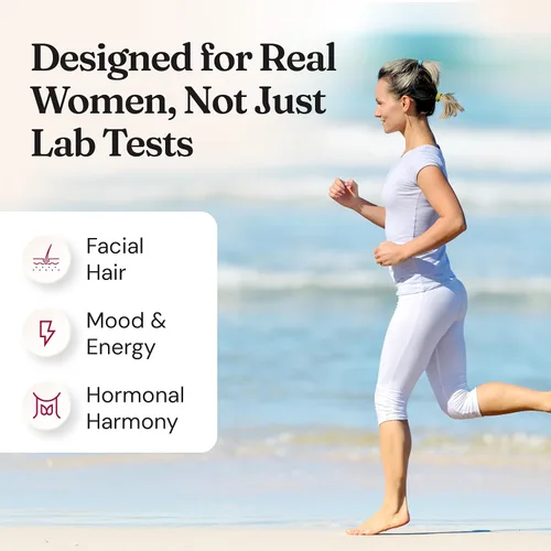 Miniatura 4 de Nourished AndroEase Plus – Balance hormonal vegano para mujeres – Zinc, Reishi, té verde y palma enana americana para mujeres – para energía