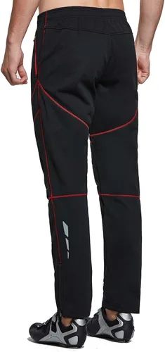 Miniatura 9 de baleaf Pantalones de forro polar para hombre, pantalones de ciclismo de invierno, ropa de bicicleta de montaña, equipo térmico para correr en clima