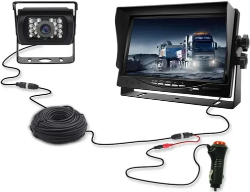 Miniatura 5 de Cámara de visión trasera de 7 pulgadas con pantalla HD para automóvil, camión, camión, camión, camioneta, caravana, cámper, videovigilancia, visión
