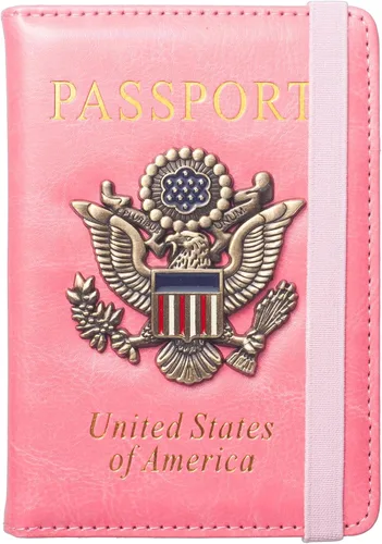 Miniatura 13 de Coowayze Funda para pasaporte para mujeres y hombres, funda de cuero para pasaporte estadounidense con ranura para tarjeta de vacunación