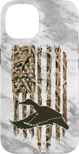 Miniatura 4 de Funda de caza de caza para iPhone 13 Pro Max con diseño de camuflaje gris y bandera de Estados Unidos
