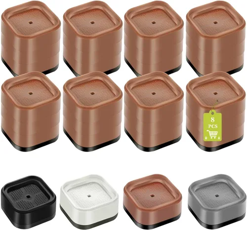 Miniatura 26 de Paquete de 12 elevadores de muebles de 1, 2 o 3 pulgadas, elevadores de cama ajustables resistentes para mesa, escritorio, sofá, silla, gabinete