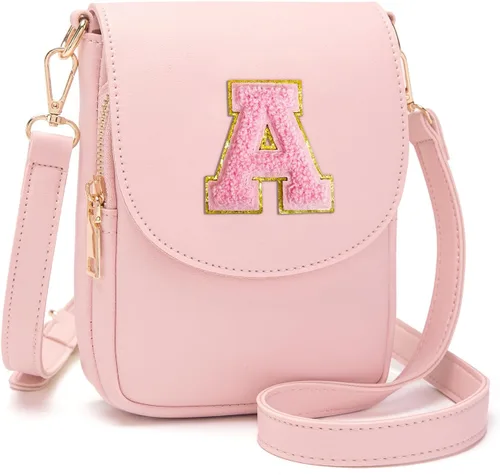 Miniatura 87 de Viverte Bolso Cruzado para Niñas Adolescentes Pequeñas, Bolso Inicial para Celular, Pequeña Cartera para Niños Pequeños, Bolso de Cuero con Tres