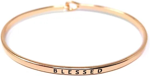 Miniatura 32 de By you - Brazalete con gancho, pulsera delgada grabada con un mensaje positivo e inspirador