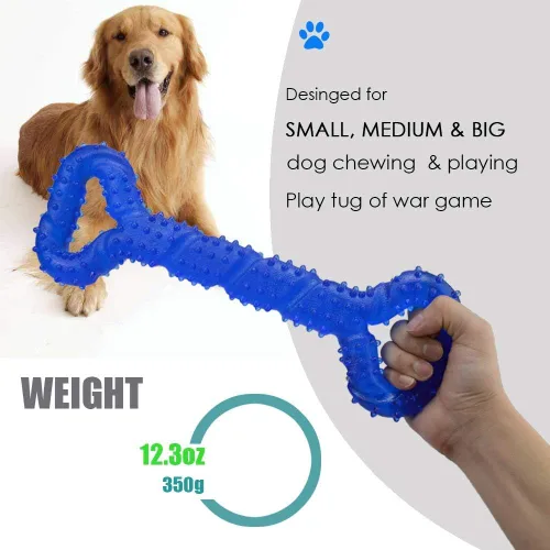 Miniatura 4 de LECHONG Juguetes duraderos para masticar perros de 13 pulgadas con forma de hueso, juguetes extra grandes para perros con diseño convexo, juguete
