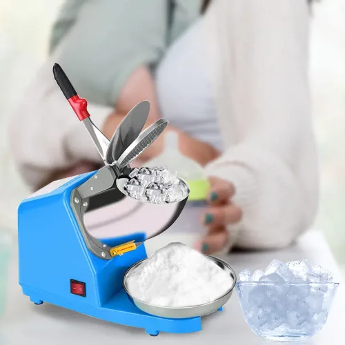 Miniatura 6 de Yahpetes Máquina eléctrica de hielo afeitado, 1 unidad, trituradora de hielo de doble cuchilla, máquina de cono de nieve, 187 lbs/hora para uso