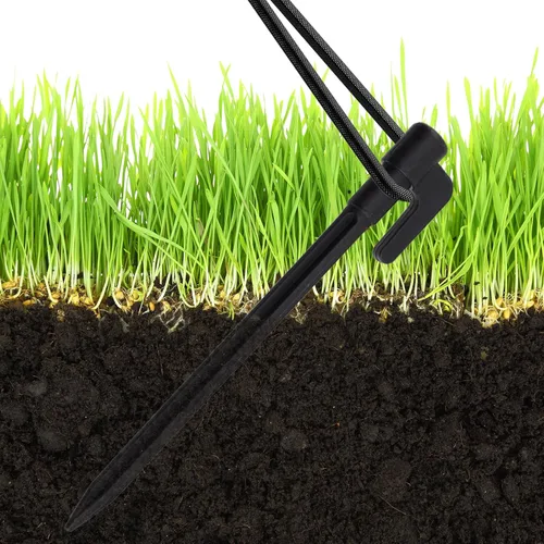 Miniatura 9 de 20 estacas de plástico resistente para bordes de paisaje, soporte para plantas, estacas de césped, estacas duraderas para tienda de campaña, gancho