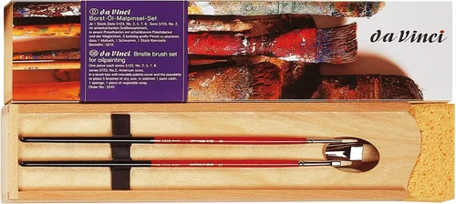 Miniatura 16 de da Vinci Brushes 4250DV - Juego de pinceles para acuarela, tamaño 2, tamaño inclinado 10, ovalado tamaño 12, negro 3