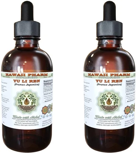 Miniatura 6 de YU Li Ren sin alcohol Extracto de líquido, Yu li ren, Bush cereza (Prunus Japonica) Seed glycerite Suplemento de hierbas naturales, Hawaii Pharm