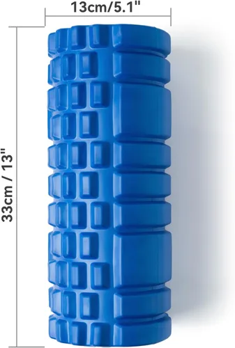 Miniatura 6 de Krightlink Rodillo de espuma para masaje de tejido profundo, rodillo de ejercicio de alta densidad de 13 pulgadas para masaje muscular y liberación