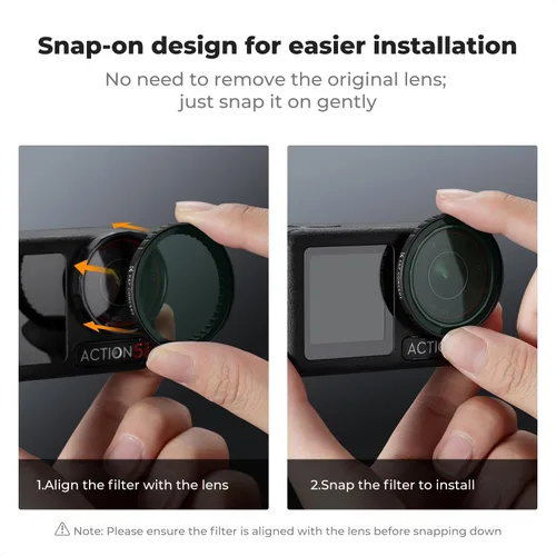 Miniatura 7 de K&F Concept Filtro de difusión negro a presión 1/4 para DJI Osmo Action 5 Pro, filtros de efecto cinematográfico de niebla creativa para DJI Osmo