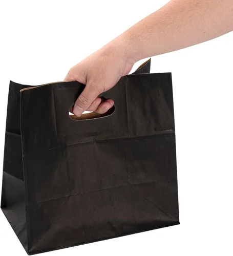 Miniatura 10 de Bag Tek Rectangle Paper Take Out Bag - with Handles - 11" x 7" x 11" - 100 count box