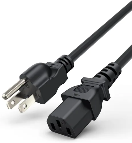 Miniatura 7 de CableCreation [Paquete de 5] Cable de alimentación universal de 1 pie 18 AWG para cable NEMA 5-15P a IEC320C13, 1.0 ft / negro