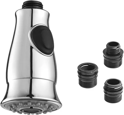 Rociador de repuesto universal extraíble para grifo desplegable para fregadero de cocina, cromado