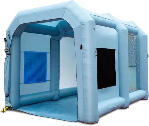 Miniatura 9 de VEVOR - Carpa inflable para pintar con pistola de 13x10x9 pies, cabina de pulverización inflable, carpa de pistola de pintura para automóviles