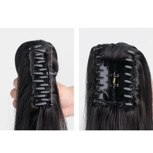 Miniatura 142 de Extensiones de cola de caballo de cabello rubio, extensiones de cola de caballo para mujer, pinza de extensiones de cabello rizado de 12 pulgadas