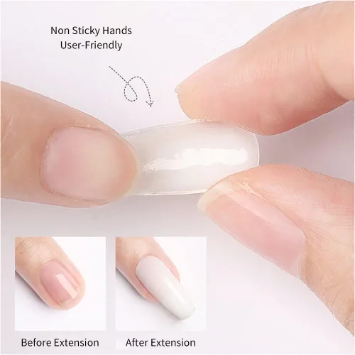 Miniatura 4 de VARNAIL Kit de extensión de uñas, gel de construcción sólido, gel de construcción de uñas no pegajoso con gel básico y herramientas, lámpara