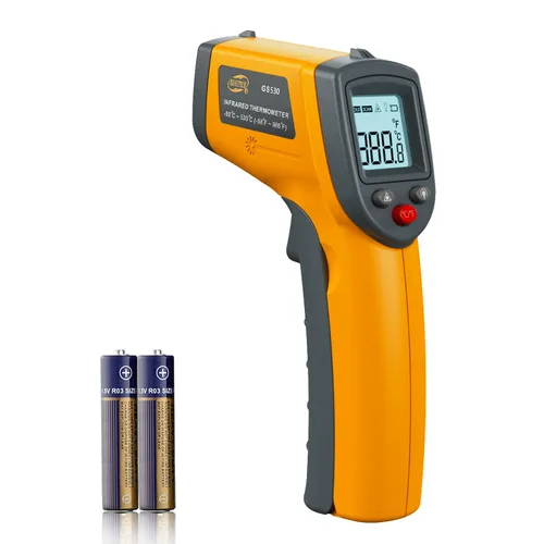 Miniatura 9 de Termómetro infrarrojo, pistola de temperatura digital para cocinar -58~752 ℉, con emisividad ajustable y medida de temperatura máxima, mínima