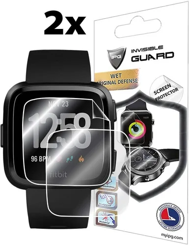 Miniatura 2 de IPG Para Fitbit VERSA Smartwatch (2X) Protector de pantalla 3D curvado (2 unidades) Invisible Ultra HD Película transparente anti arañazos Protector