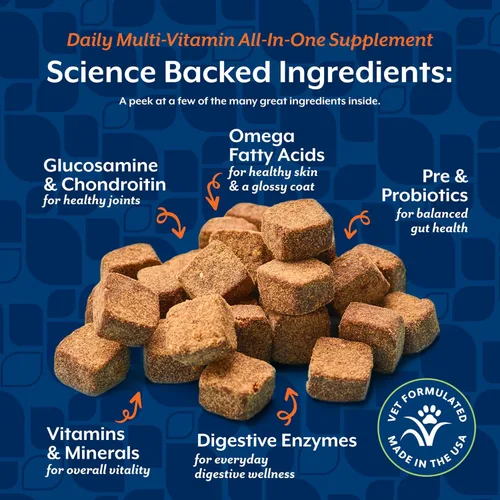 Miniatura 5 de NaturVet Suplemento Todo en Uno para Perros - para el Apoyo de las Articulaciones, Digestión, Cuidado de la Piel y el Pelaje – Multivitamínico