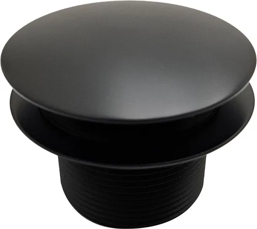Miniatura 2 de Westbrass D398R-62 Tapón de drenaje de bañera con punta de hongo de rosca gruesa NPSM de 1-1/2 pulgadas, negro mate Mate negro