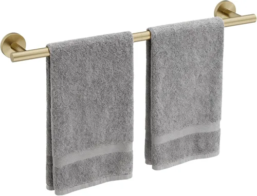 Miniatura 9 de Barra de Toalla Negra Mate, Toallero de Baño de 24 Pulgadas (Longitud Total 26 Pulgadas), Soporte de Toalla Montado en la Pared, Barra de Toalla