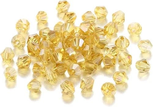 Miniatura 19 de 200 cuentas de cristal de transparencia austriaca, cuentas de vidrio bicona, cuentas espaciadoras sueltas para manualidades, pulseras, aretes