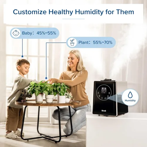 Miniatura 6 de LEVOIT LV600HH - Humidificador ultrasónico de rociada cálida y fría de 6L, humidificación rápida para dormitorio grande, difusor de aceite esencial